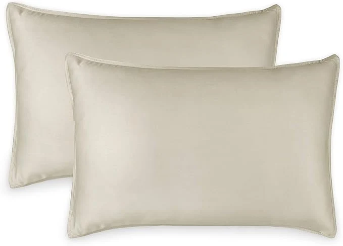 Refined King Pillowcases by Pure Bamboo Organic Viscose Derived from Bamboo Luxuriously Soft amp Cooling Double Stitching Envelope Closure 2 King Pillowcases Sand Modern