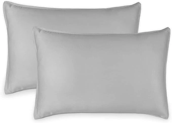 Responsible King Pillowcases by Pure Bamboo Organic Viscose Derived from Bamboo Luxuriously Soft amp Cooling Double Stitching Envelope Closure 2 King Pillowcases Silver Pearl Original