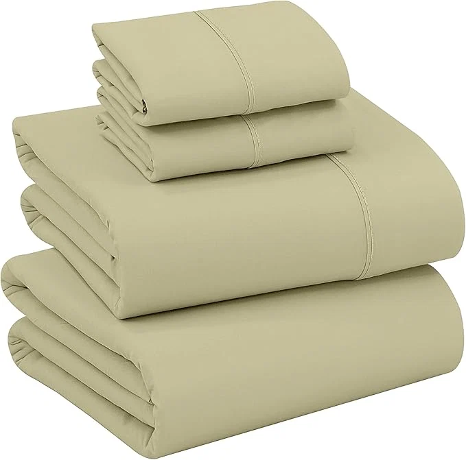 Modern RUVANTI Cotton Sheets – California King Percale Bedding Cooling amp Breathable Durable with a Crisp Soft amp Comfortable Feel 14 quot Deep Pocket 4-Piece Set Sage Green Fashionable