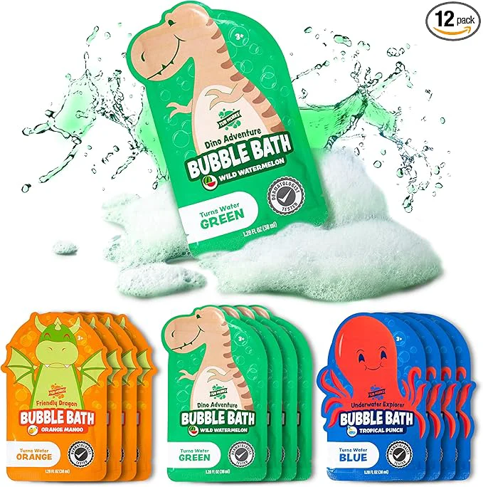 Convenient Tub Works® al Kids Bubble Bath Variety 12 Pack Creates Colorful Water Excellent