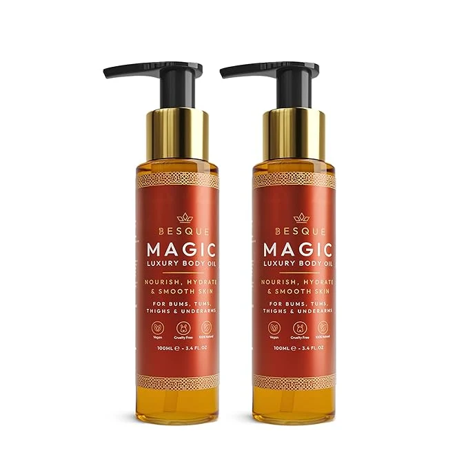 Environmentally Friendly Besque Body Oil 3.4 FL OZ After Shower Body Oil Enhanced