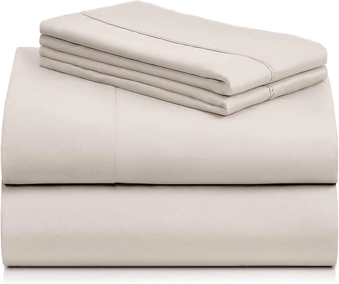Contemporary LuxClub 4 PC Sheet Set Bed Sheets Deep Pockets 18 quot Eco Friendly Wrinkle Cooling Machine Washable Hotel Bedding Silky Soft - Linen King Verified