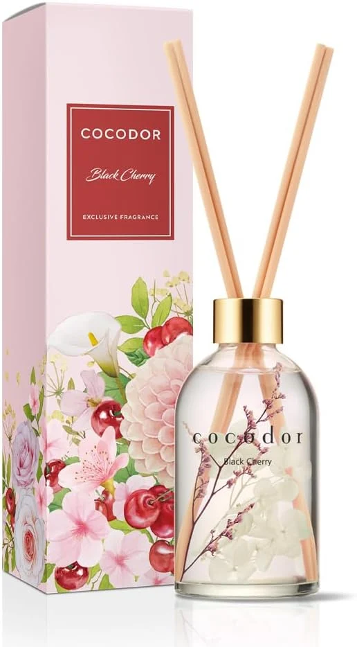 Superior COCODOR Herbarium Reed Diffuser Black Cherry 6.7oz Fragrance Scent Essential High-Grade