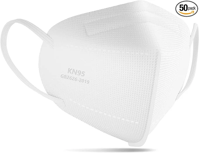 Organic TOPMAX KN95 Face Mask 50 Pack 5-Ply Breathable Filter Efficiency≥95 Protective Certified