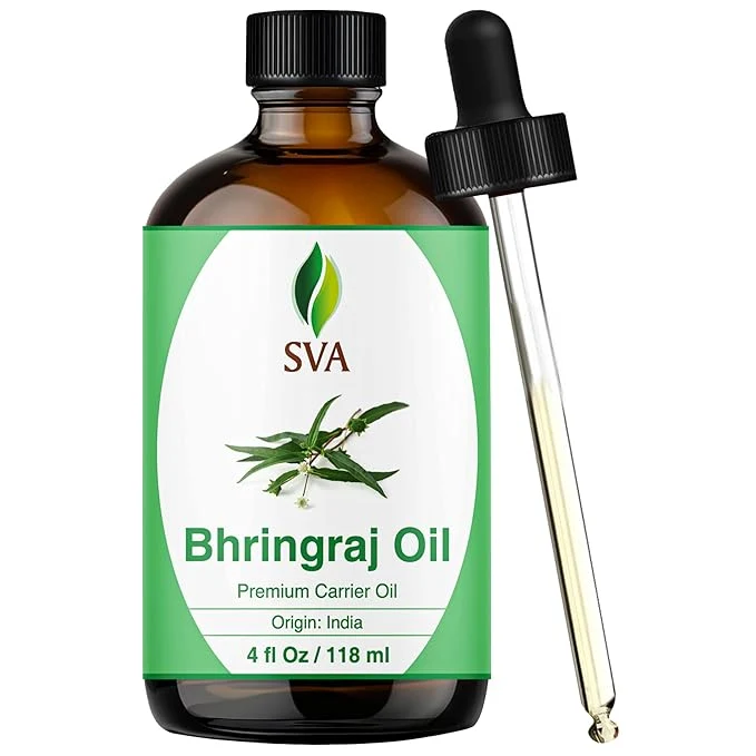 Unique SVA Bhringraj Premium Carrier Oil 4oz Certified