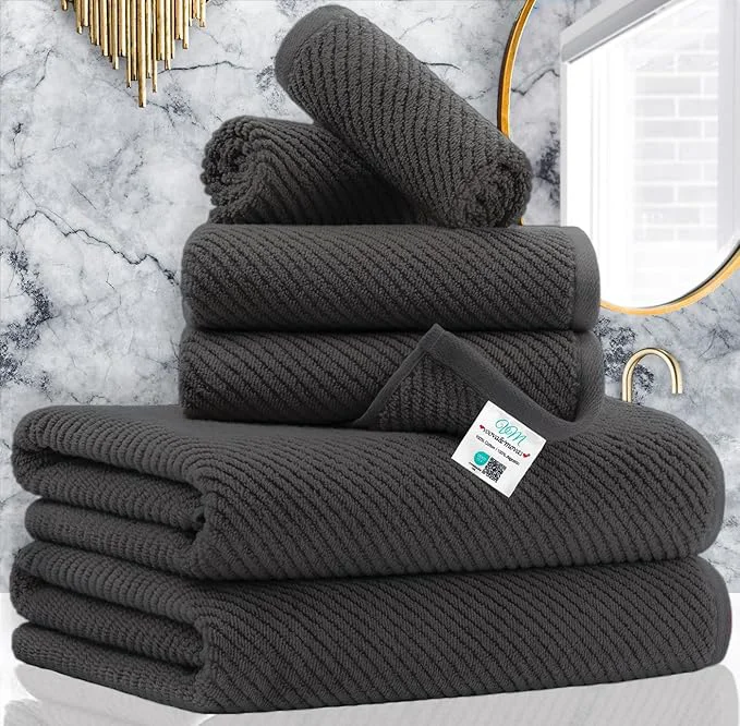 Carefully Designed VOOVA MOVAS Gray Towels Sustainable