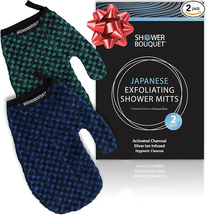 Organic Japanese Exfoliating Mitt 2-Pack Sophisticated