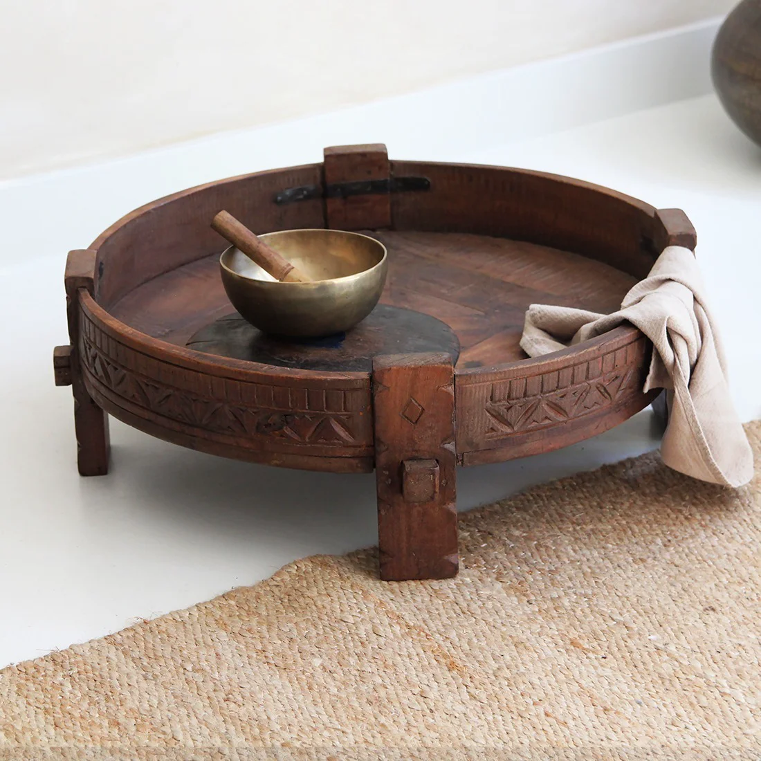 High-Grade Chakki bijzettafel bruin Ø73 cm Sustainable