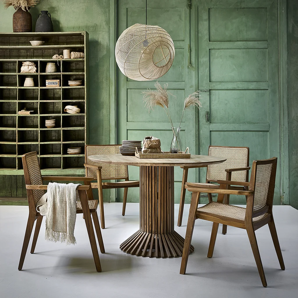 High-Performance Eiffel teakhouten ronde tafel High-Quality