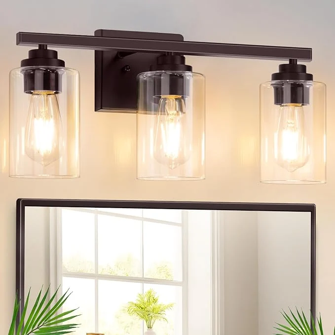 Soft 3-Light Bathroom Light Fixtures Classic Wall Light Fixture Authentic