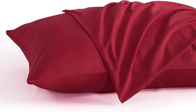 Elegant NTBAY Standard Pillow Cases Set of 2 2 Pack Brushed Microfiber 20x26 Pillow Cases Soft Wrinkle Fade Stain Resistant Wine Red Pillow Cases with Envelope Closure 20x26 Inches Wine Red Practical