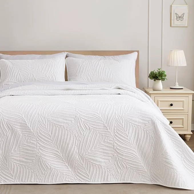 Trusted Exclusivo Mezcla Queen Quilt Bedding Set Lightweight White Quilts Queen Full Original Design