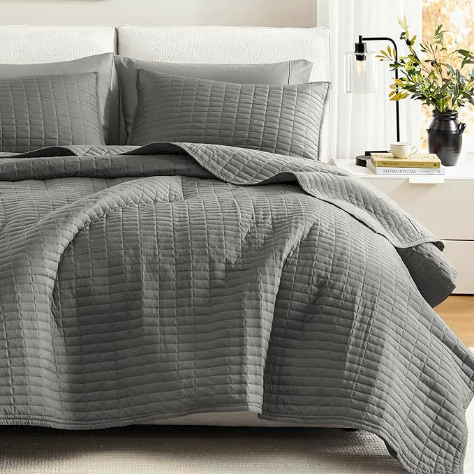 Authentic Comfort Spaces Kienna Quilt Set- Double Sided Stitching Design Summer Blanket Official