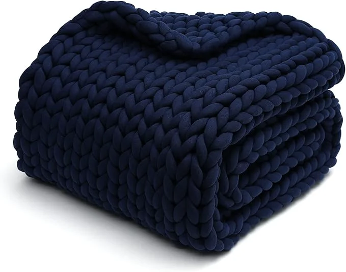 Efficient YnM Knitted Weighted Blanket Hand Made Chunky Knit Weighted Throw Blanket Artisan
