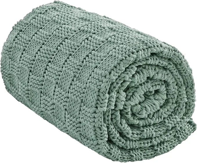 Fine Crafted Knitted Weighted Blanket for Adult No Beads Heavy Blanket 60 x 80'' 20lbs High-Performance