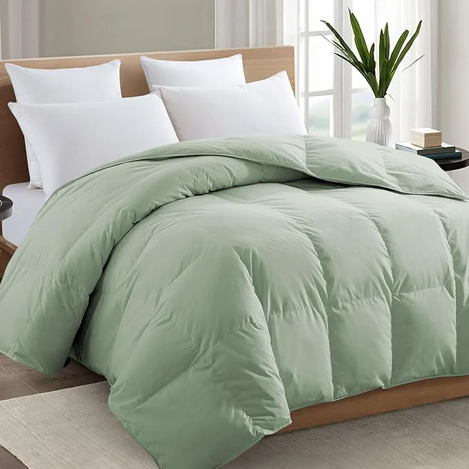 Effective TEXARTIST Premium 2100 Series King Comforter All Season Breathable Sage Green Elite