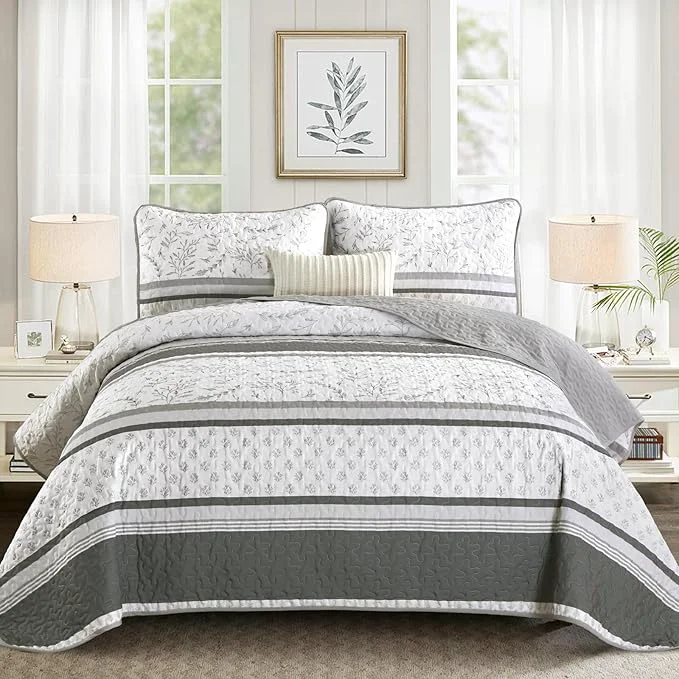 Selected DJY Striped Quilt Set King Size Optimized