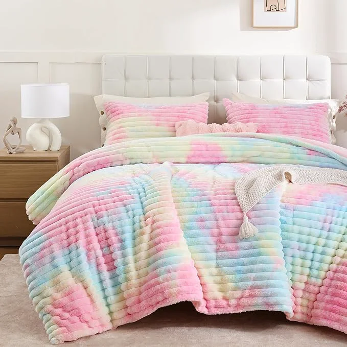 Comfortable Smoofy Fluffy Twin Comforter Sets 2 Pieces Environmentally Friendly