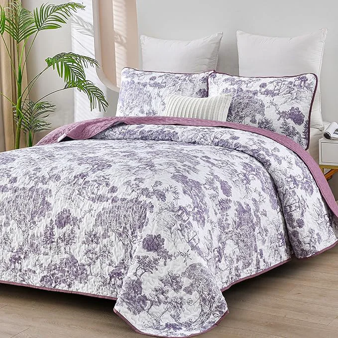 Safe WONGS BEDDING Botanical Quilt Set Queen Size Advanced