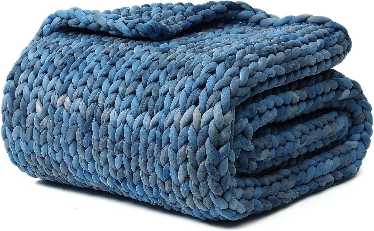 Reusable YnM Weighted Blanket Handmade Chunky Knitted Design Soft and Cozy Recyclable