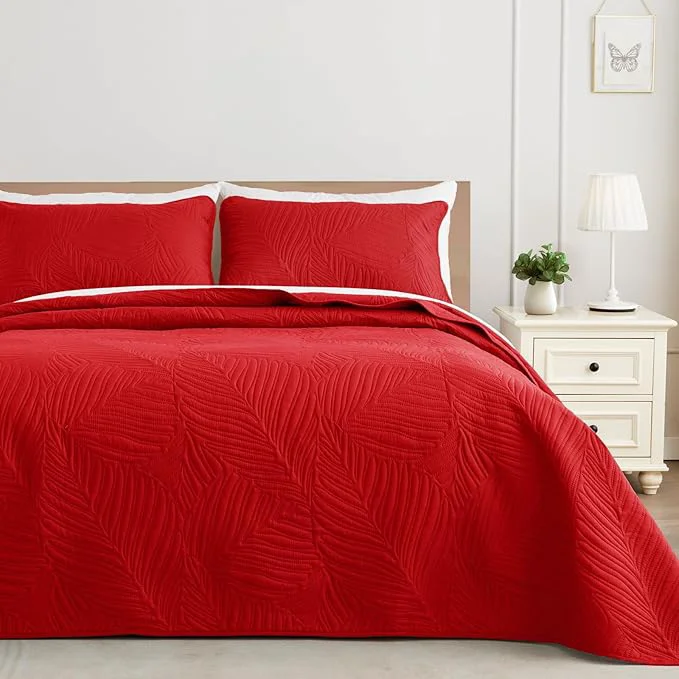 Outstanding Exclusivo Mezcla Queen Quilt Bedding Set Lightweight Red Quilts Queen Full Size Casual
