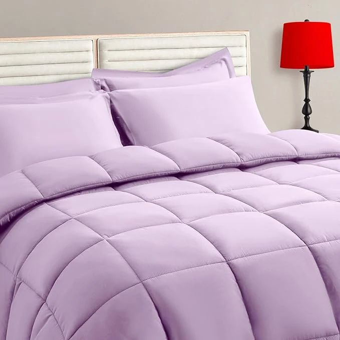 Fashionable TAIMIT Light Purple Full Size Comforter Set Versatile