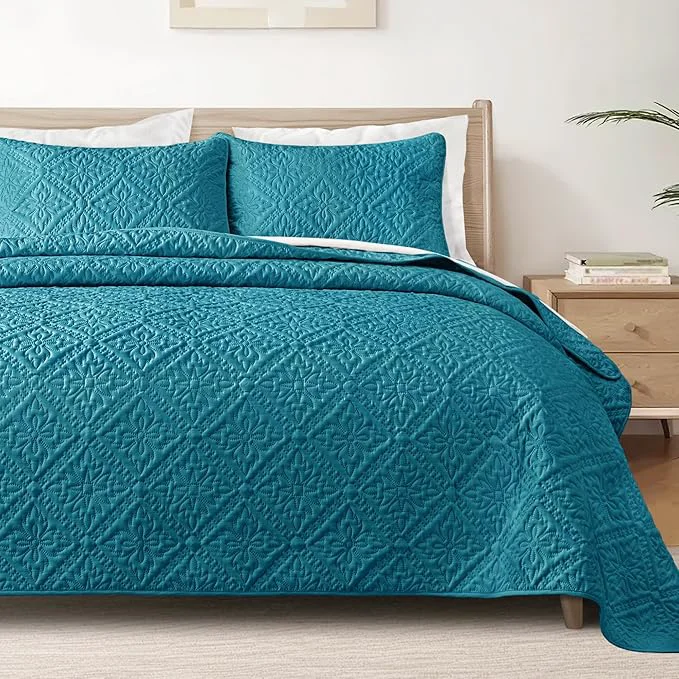 Artisan Exclusivo Mezcla King Quilt Bedding Set Lightweight Soft Bedspreads Coverlets Organic