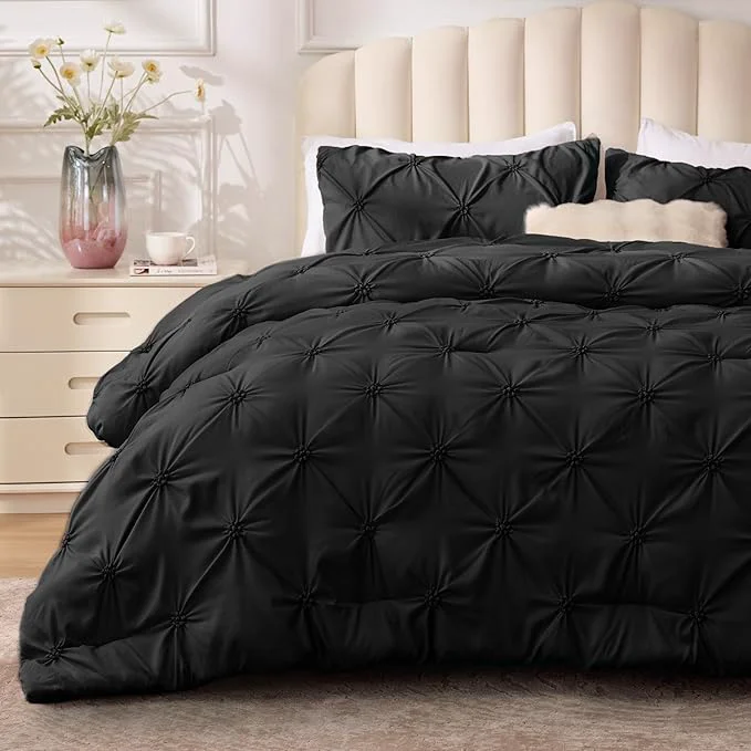 Sophisticated BEDELITE Black Twin Comforter Set Verified