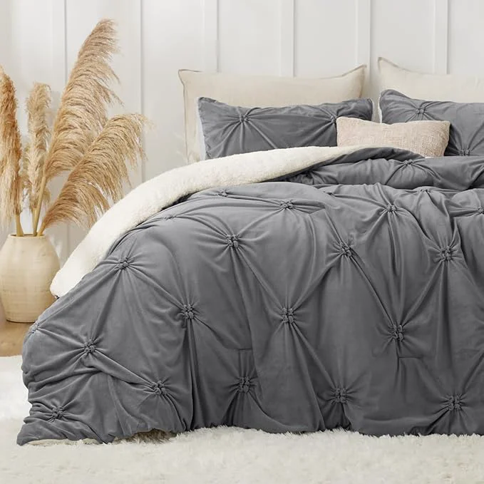 Certified BEDELITE Pintuck Fluffy King Size Comforter Set Functional