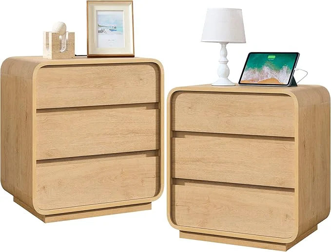 Superior Modern Nightstand Set of 2 23.2 Large Wood Night Stand Exceptional