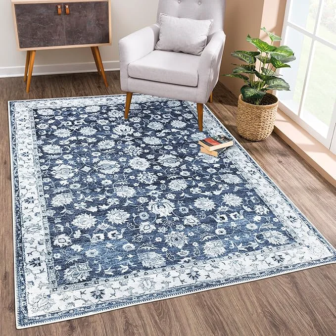 Comfortable Bloom Rugs Washable Non-Slip 8' x 10' Rug Detailed