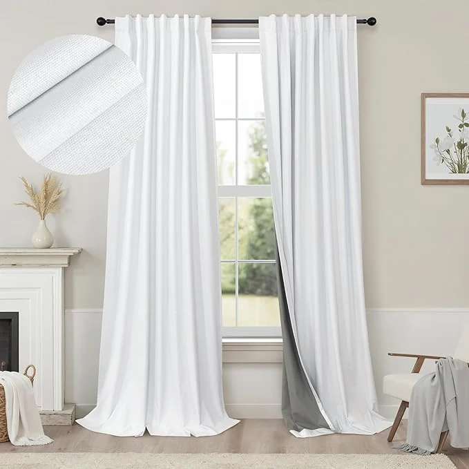 World-Class Custom Made Curtains 104 Inches Long 2 Panels Set 100 Percent Blackout Curtain Next-Generation