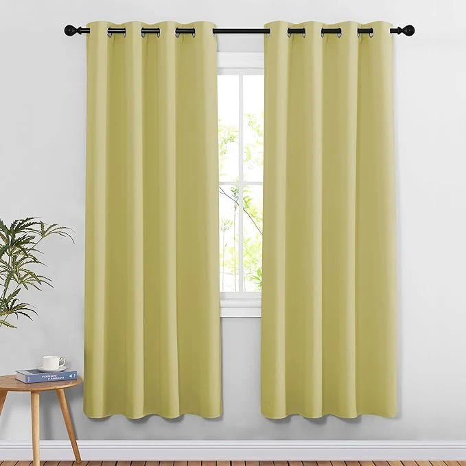 World-Class NICETOWN Paler Yellow Room Darkening Doorway Curtains 78 inch Length 2 Panels User-Friendly