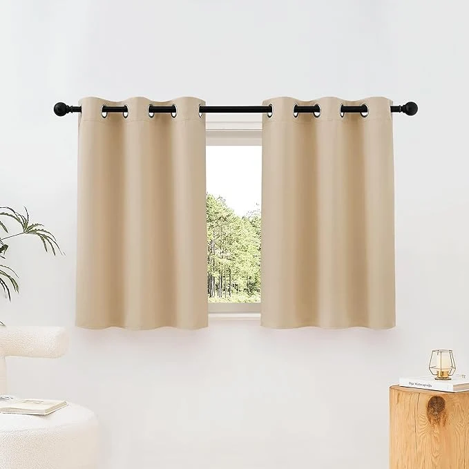 Elite NICETOWN Beige Room Darkening Curtains Blackout 40 inch Curtains High-Quality