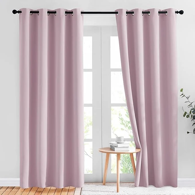 Relaxed NICETOWN Blackout Pink Curtains Excellent