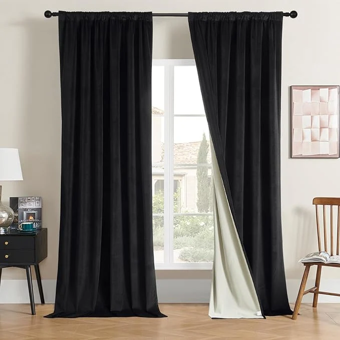 Soft Joydeco Blackout Velvet Curtains High-Grade