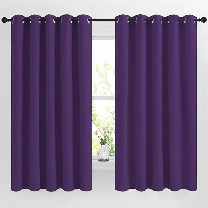 Specialty NICETOWN Blackout Bedroom Curtains 66 inches Long Grommet Light Reducing Natural