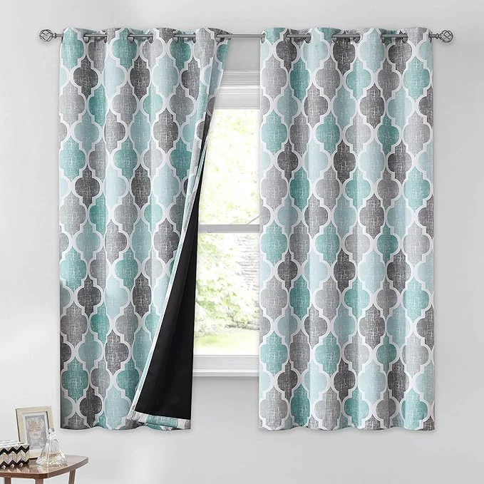 Stylish Beauoop Blackout Curtains 63 Inches Long 2 Panels Top-Quality