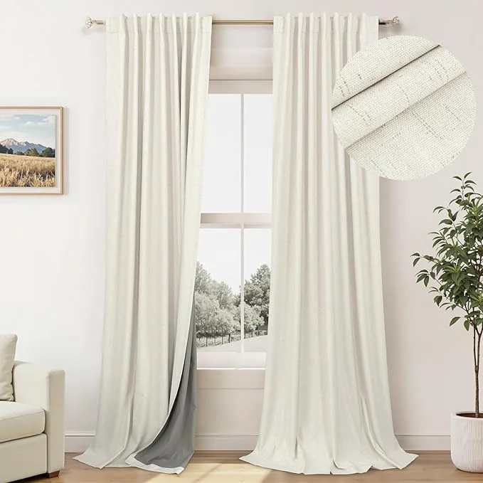 User-Friendly Pitalk 108 Inch Long Blackout Curtains Drapes Fine Crafted
