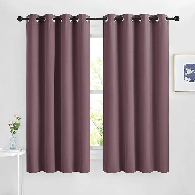 Proven NICETOWN Dry Rose Bedroom Curtains 63 inch Length 2 Panels Set Solid Thermal Relaxed