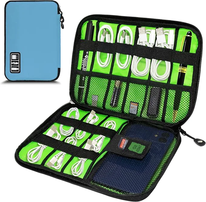 Environmentally Friendly Electronics Organizer Travel Cord Organizer Pouch Portable Cable Organizer Organic