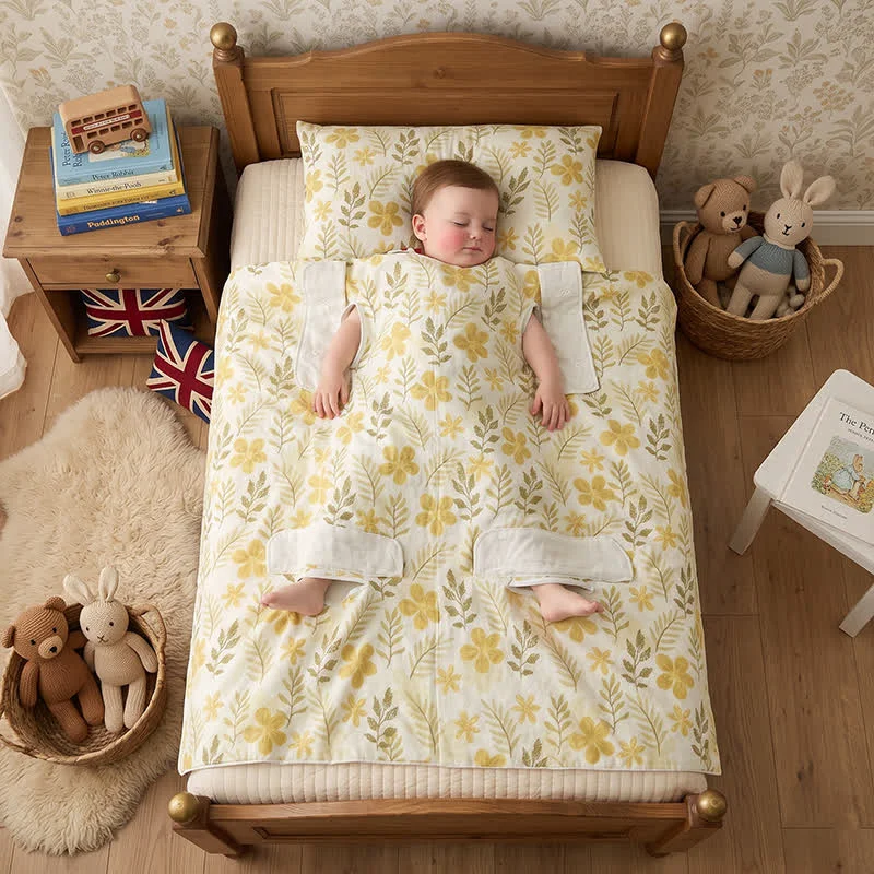 Innovative Ownkoti Yellow Floral Cotton Quilted Baby Blanket Carefully Designed