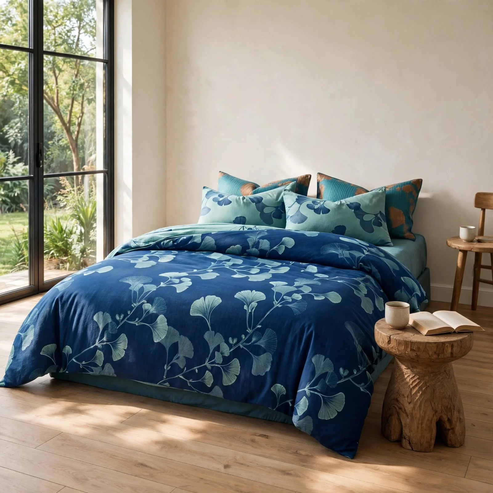 High-Performance Ownkoti Vintage Ginkgo Leaf Cotton Bedding Set Official