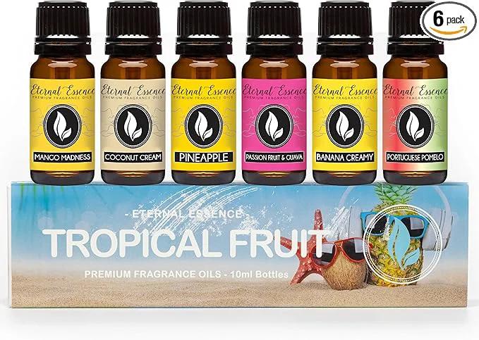 Safe Eternal Essence Oils Tropical Fruit Set of 6 Premium Fragrance Oils Crafted