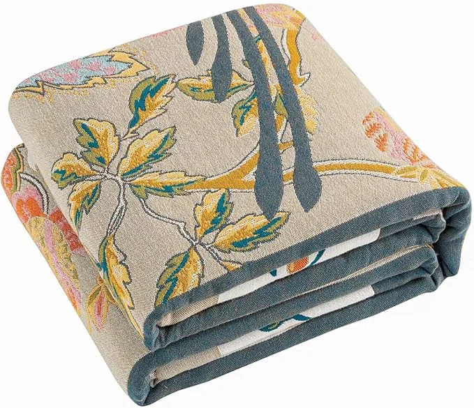 Innovative Boho Blanket Cotton Farmhouse Decorative Throw Blanket 60 quot x80 quot Reversible Bohemian Throw Blanket Brown All Season Muslin Breathable Woven Blankets Quilt Classic