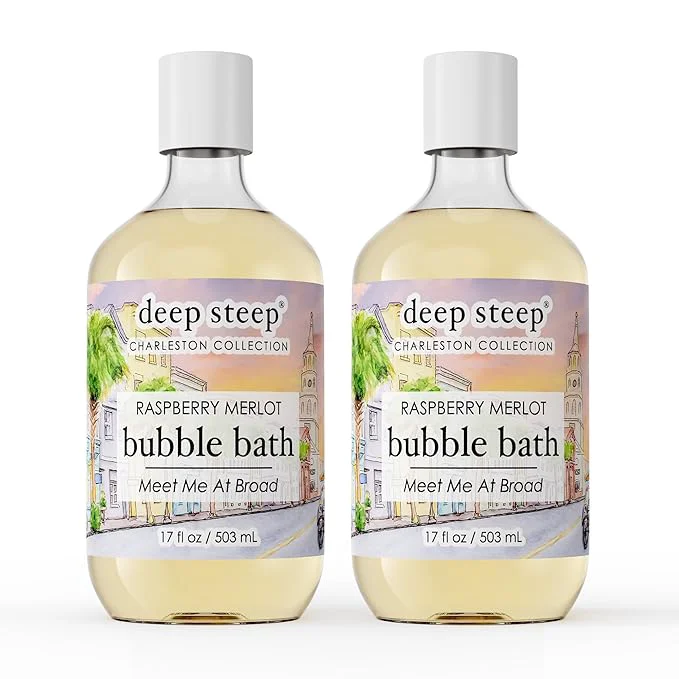Crafted Deep Steep Bubble Bath Raspberry Merlot 17 oz – Hypoallergenic Clinically Refined