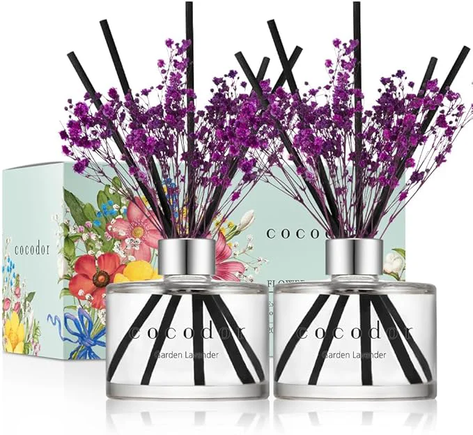 Functional COCODOR Preserved Flower Reed Diffuser Garden Lavender 6.7oz 2 Reliable