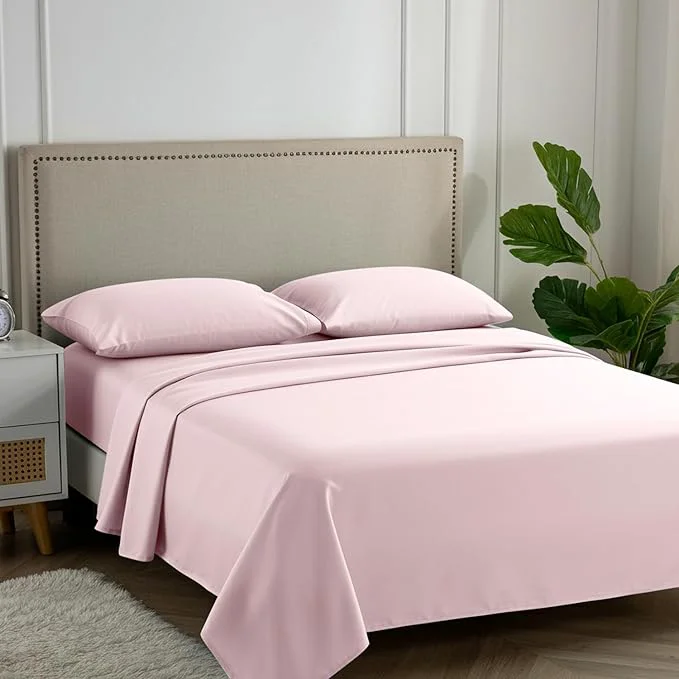 Classic Carressa Linen Egyptian Cotton Full Size Sheets - 600 Thread Count Full Size Egyptian Cotton Sheets 4 PC Soft Blush Soft Cooling 16 quot Deep Pocket Sateen Weave Luxury Hotel Bed Sheet Set Powerful