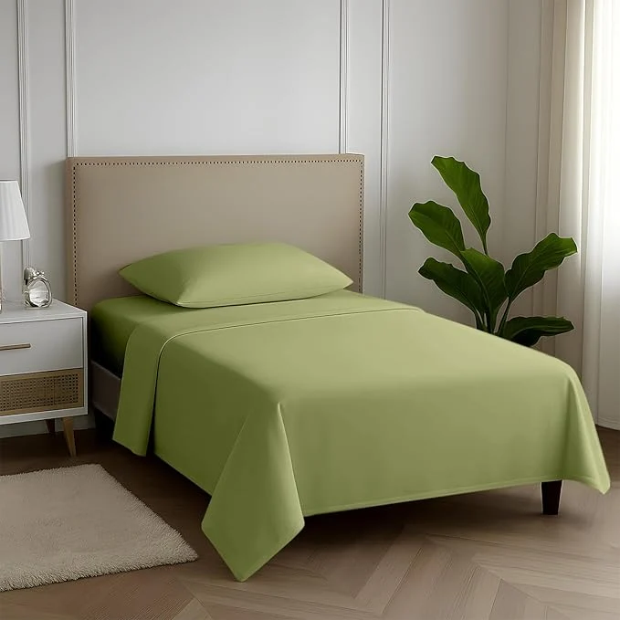 Optimized Carressa Linen Egyptian Cotton Twin Sheets Set - 600 Thread Count Egyptian Cotton Luxury Twin Sheets 3 PC Herb Garden 16 quot Deep Pocket Soft Cooling Sateen Weave College Dorm Room Bedding Efficient