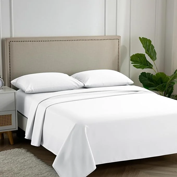 Enhanced Carressa Linen California King Egyptian Cotton Sheet Sets - 600 Thread Count Cal King Cotton Sheet Set 4 PC Crisp White Extra Soft Cooling 16 quot Deep Pocket Sateen Weave Luxury Hotel Bed Sheets Trusted